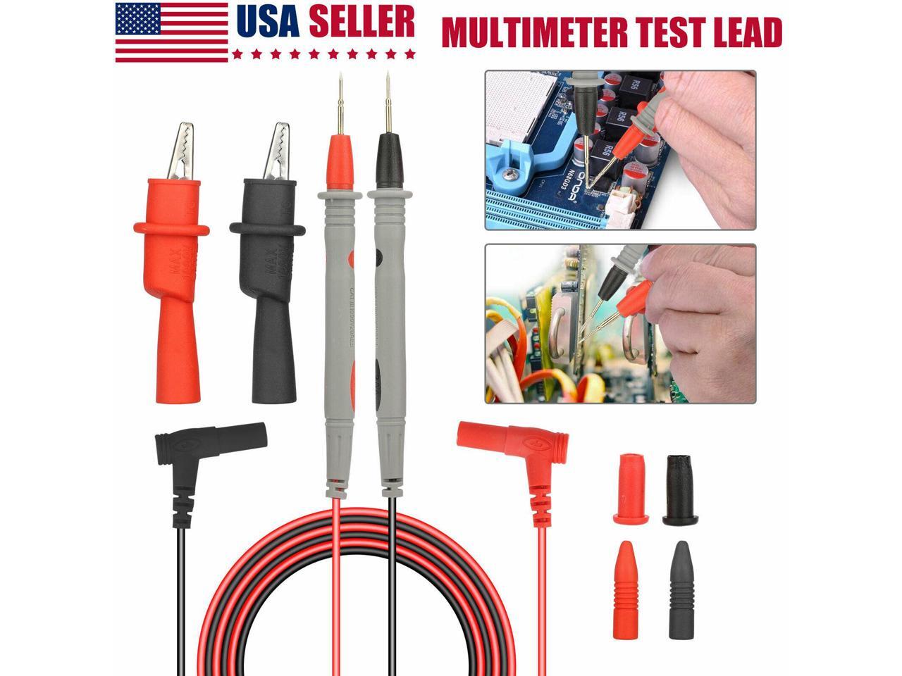 10x Universal Replacement Pair Test Lead Cable Probe Digital Multimeters Testing 
