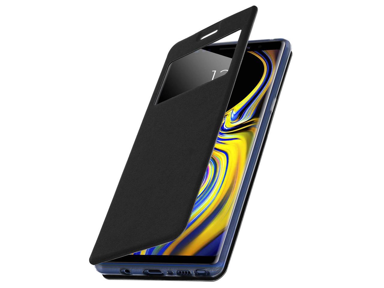 Window flip case, flip wallet case with stand for Samsung Galaxy Note 9