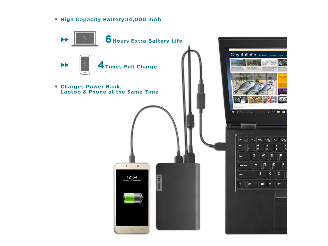 Lenovo USB-C Laptop Power Bank 14000 mAh - Newegg.com