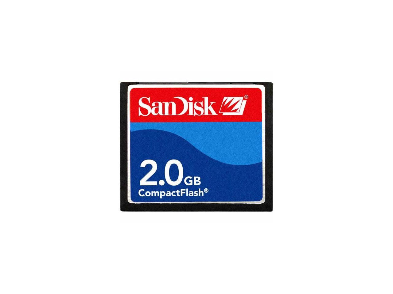 Refurbished: SanDisk SDCFJ-2048 CRW 2GB 50p CF Red/Light Blue/Blue ...