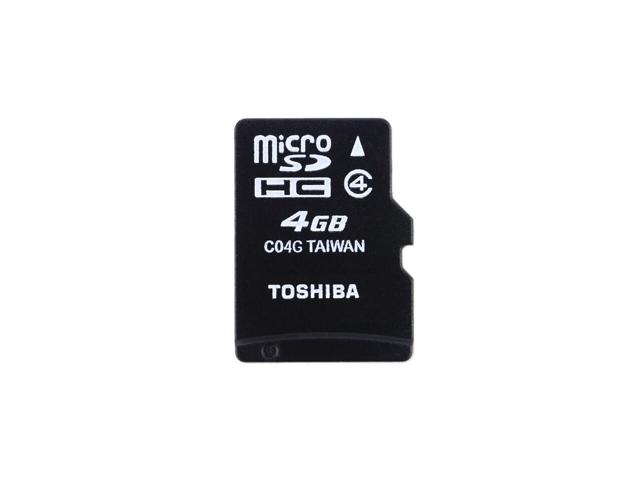Toshiba SDC04G2T2 CRF 4GB 8p MSDHC r15MB/s w5MB/s Class 4 Micro Secure Digital High Capacity