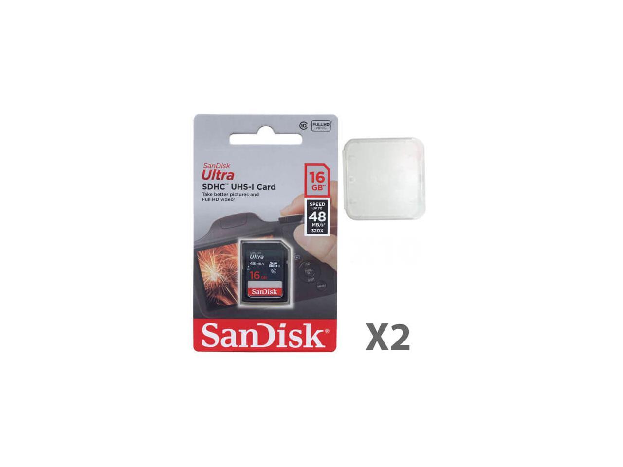 SanDisk Ultra 16GB SDHC clase 10 48MBs Tarjeta SD Cámara SDSDUNB 016G Lote Paquete a granel