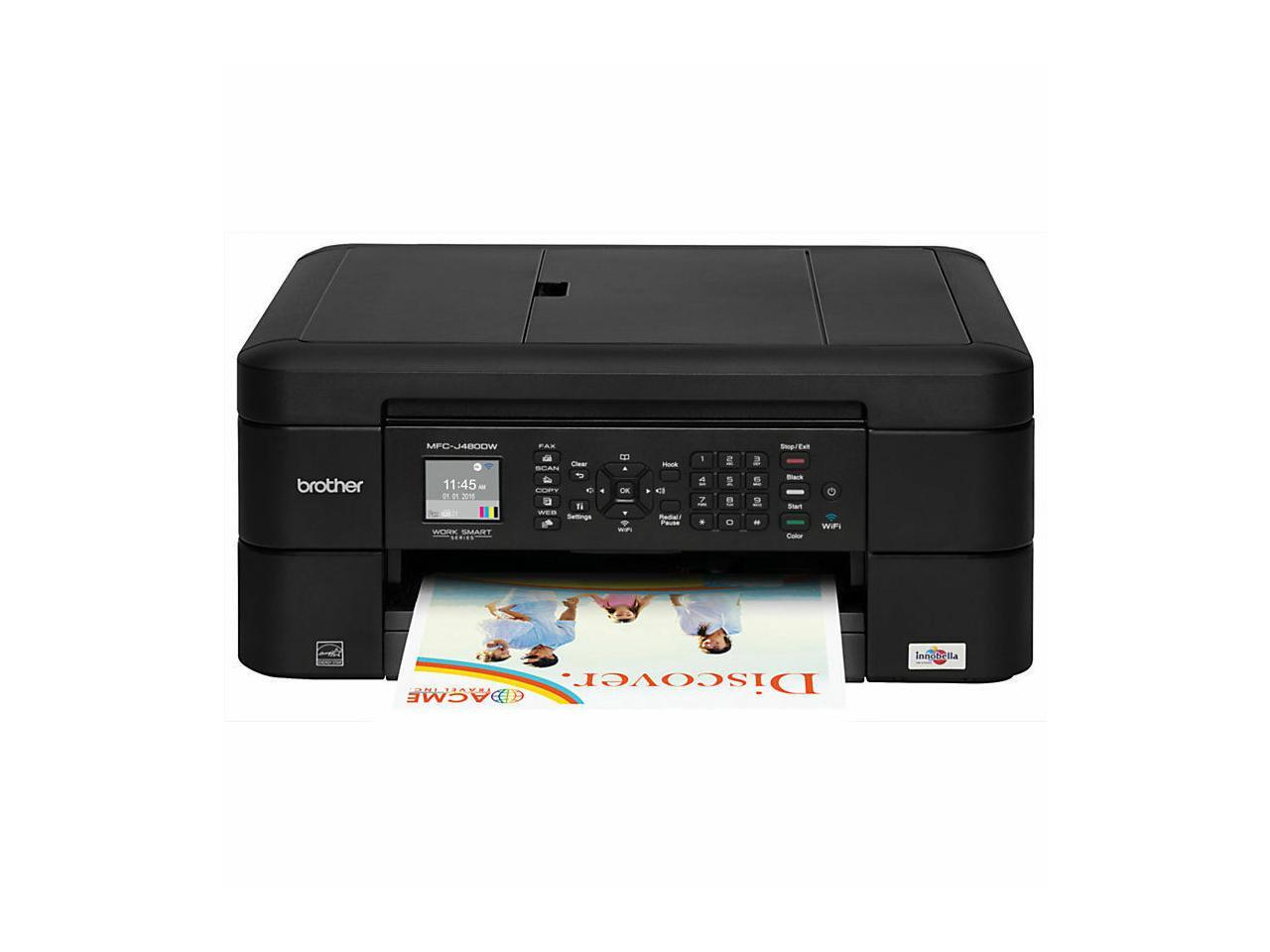 NEW Brother MFC-J480dw/J491dw Wireless Printer-Print-Copy-Scan-Fax