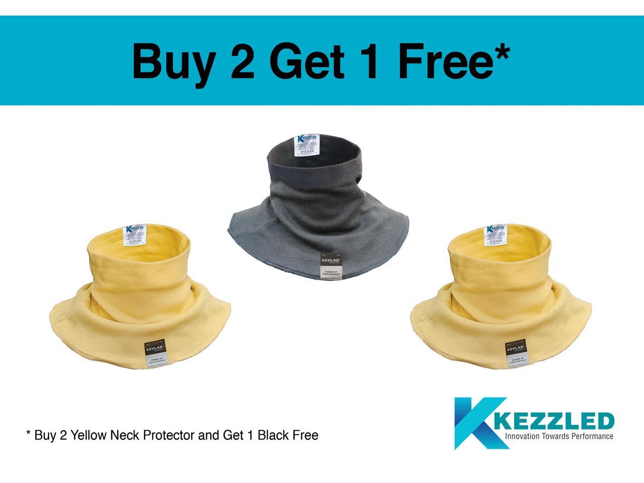 Kevlar® Cut Resistant Neck Protector Combo 2 Yellow +1 Black by