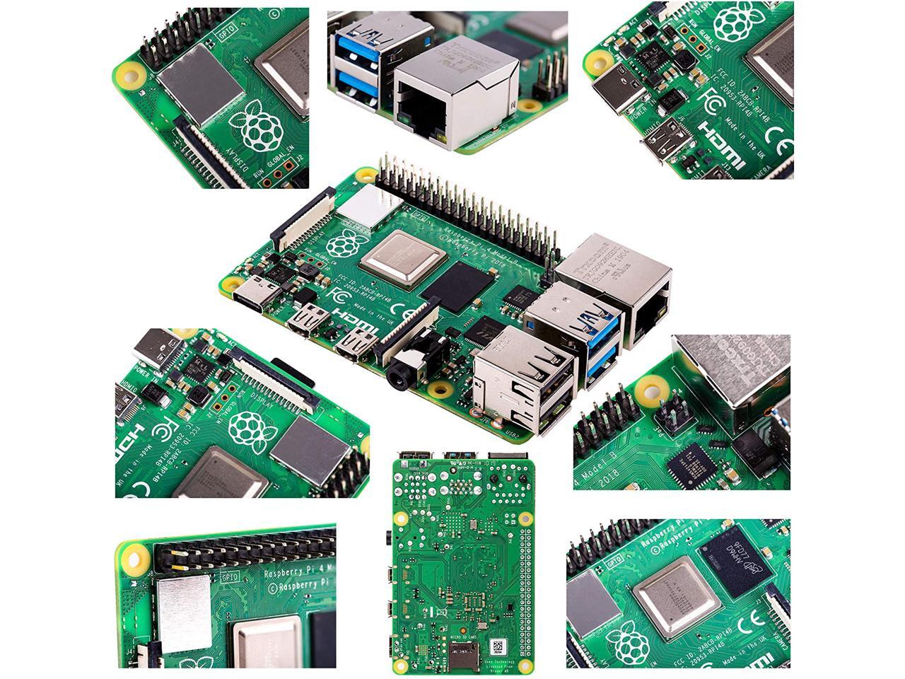 /& Micro HDMI Adapter Heatsink Vilros Accessories Starter Pack for Raspberry Pi 4-Includes Fan Cooled Case-Power Supply Set of 4