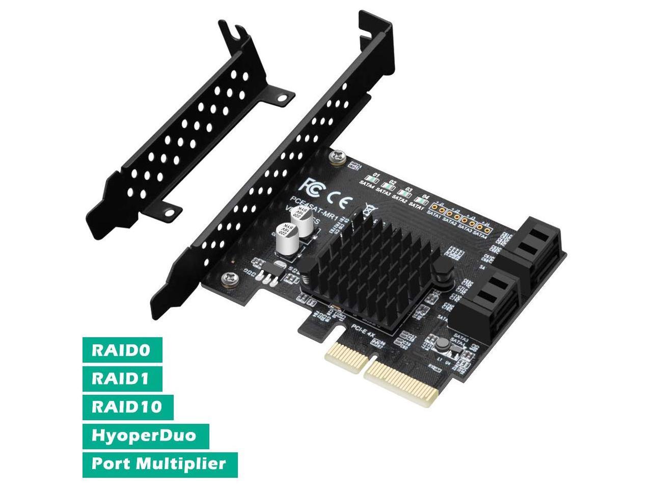 Kalea Informatique PCI-Express-Karte 4 Ports SATA 3, Chipsatz Marvell 88SE9230, Raid 0 / 1 / 10