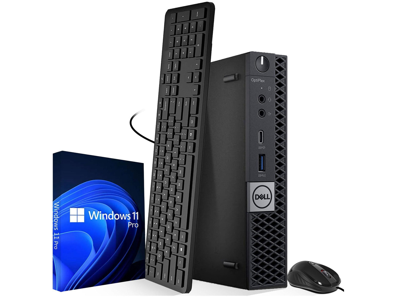 Refurbished: Dell OptiPlex 5070 Tiny Desktop Computer PC Intel Quad Core i5-9500 up to 4.40GHz, 16GB DDR4 Ram, 256GB SSD, Wi-Fi, Wireless Keyboard & Mouse, Windows 11 Pro (Renewed)