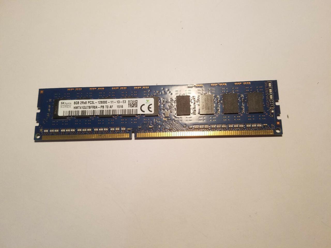 Hynix Model HMT41GU7BFR8A-PB 8GB Single DDR3/DDR3L 1600 MT/s (PC3-12800) DR  x8 ECC UDIMM 240-Pin Memory - Newegg.com