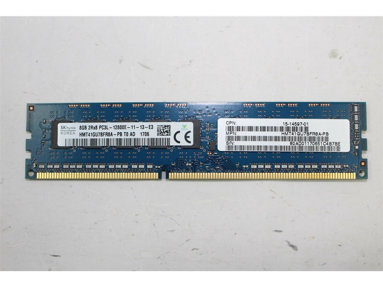 Hynix Model HMT41GU7BFR8A-PB 8GB Single DDR3/DDR3L 1600 MT/s (PC3-12800) DR  x8 ECC UDIMM 240-Pin Memory - Newegg.com