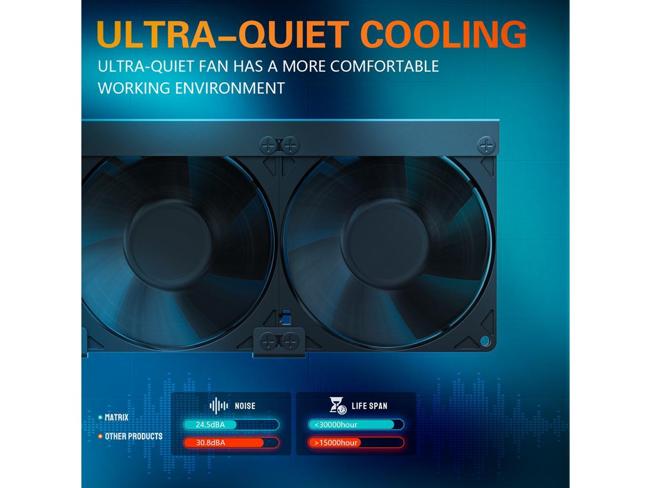 ASIAHORSE Graphic Card Cooler 3 x 92mm PWM Fan WIth Led Frame,Support