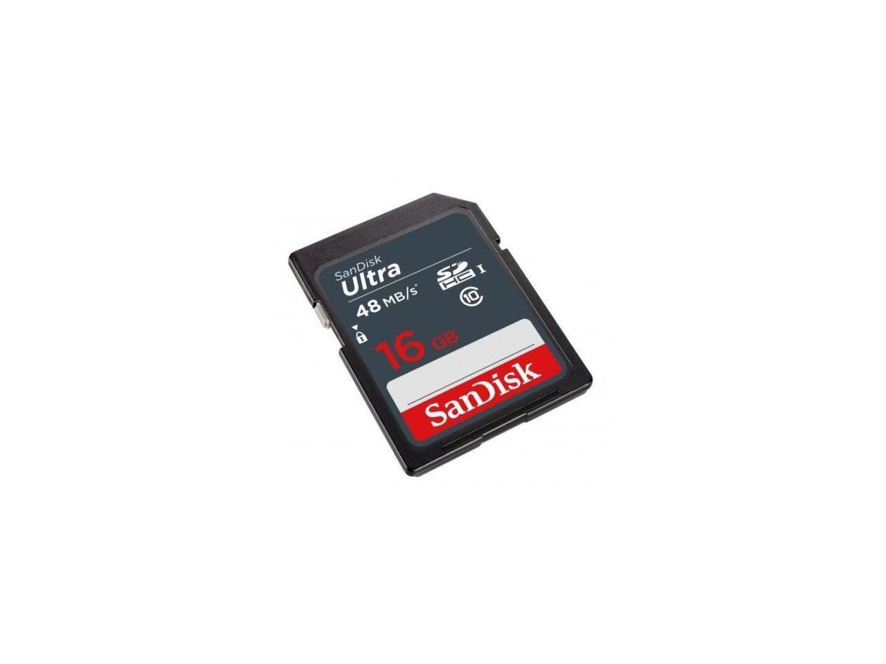 SanDisk 16GB SD Ultra 48MB/s 16G SDHC C10 320X UHSI memory flash card for camera