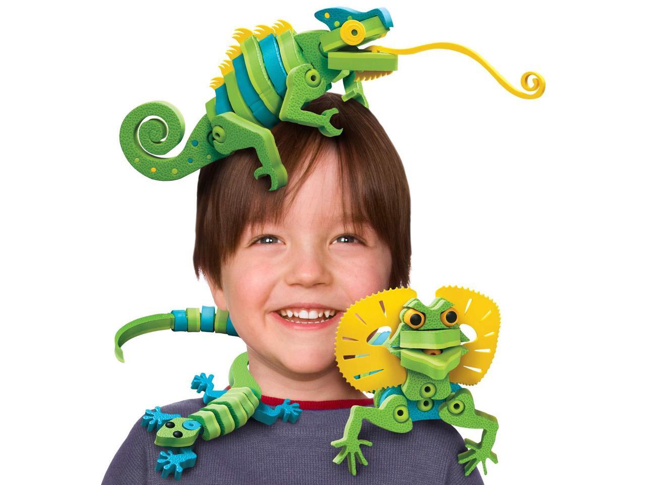 Bloco Toys Lizards & Chameleons Educational STEM Toy Gecko And