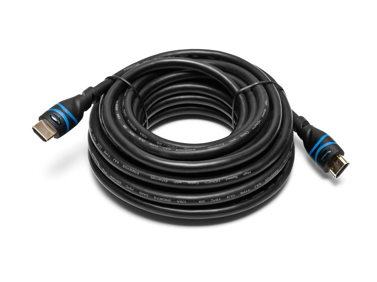 50 Feet, Black,4K 60Hz, High Speed, In-Wall CL3 Rated BlueRigger 4K HDMI Cable 