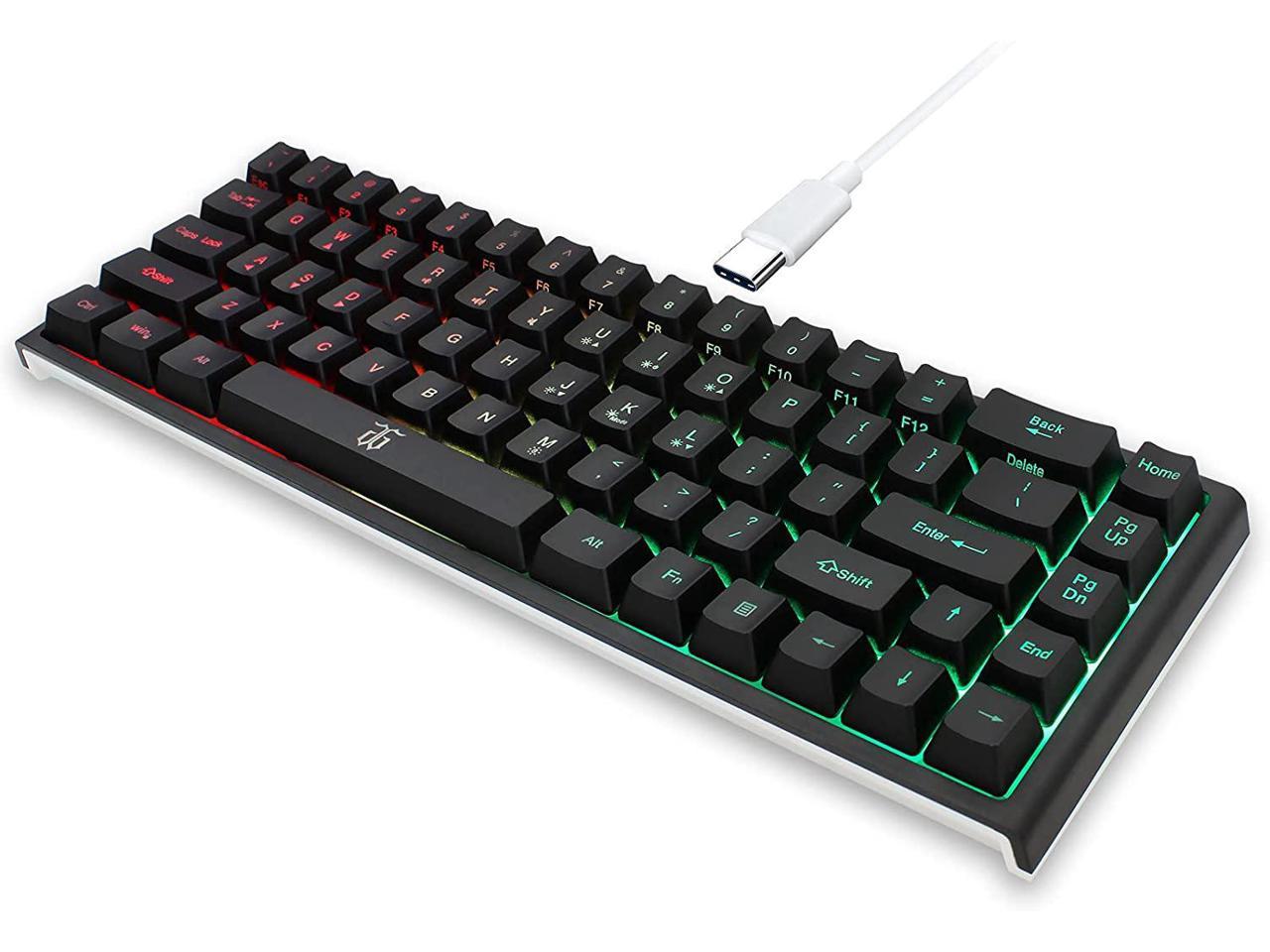 Snpurdiri Wired 65 Percent Gaming Keyboard, 68 Keys Mini 