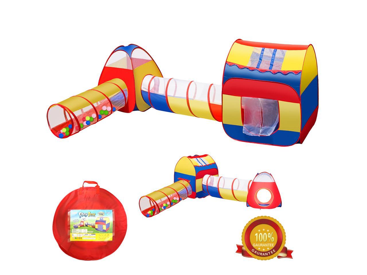 adventure tent set with crawl tunnel