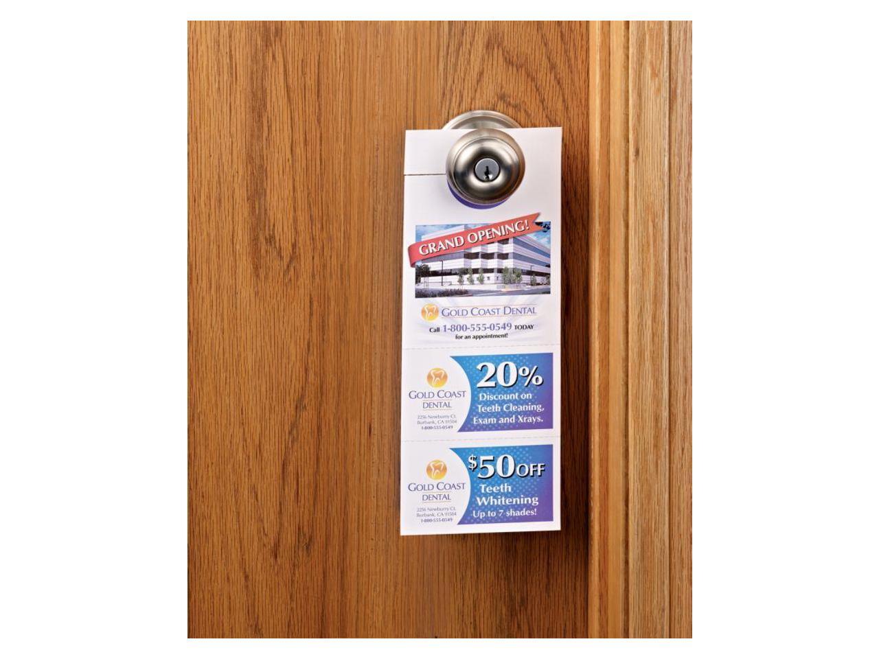 Avery Door Hanger with TearAway Cards, Uncoated, Matte, TwoSided