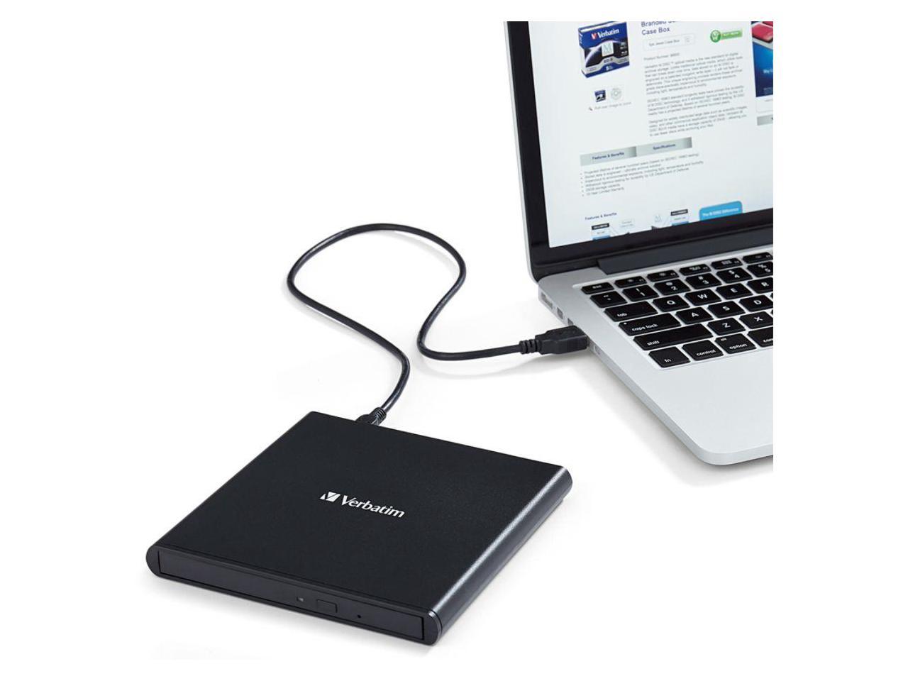 Verbatim USB External Slimline CD/DVD Writer Model 98938 - Newegg.com