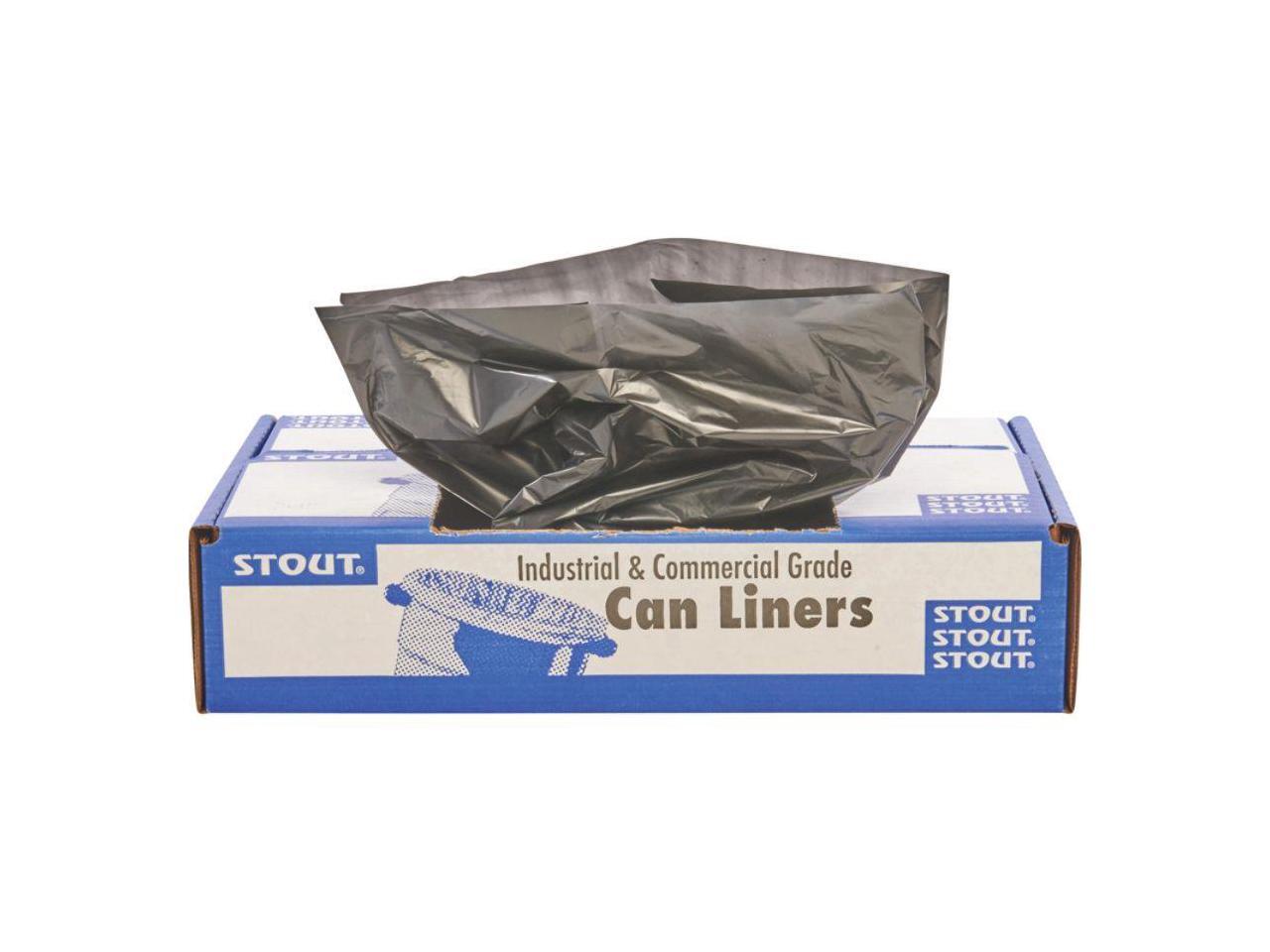 100 Recycled Plastic Garbage Bags, 710Gal, 1Mil, 24 X 24, Brown, 250