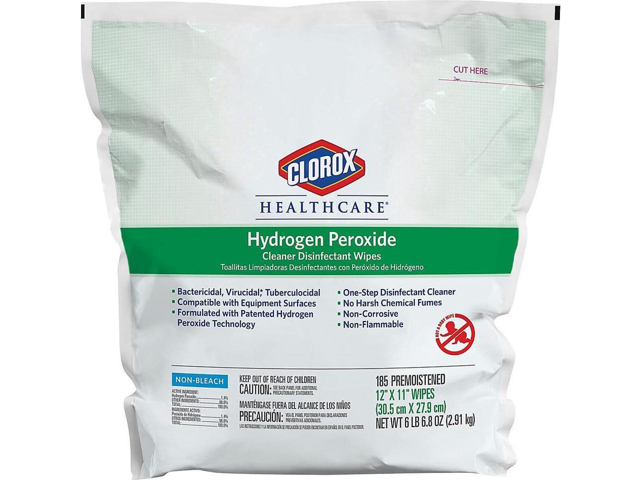 Clorox Healthcare CLO30827 Hydrogen Peroxide Cleaner Disinfectant Wipes