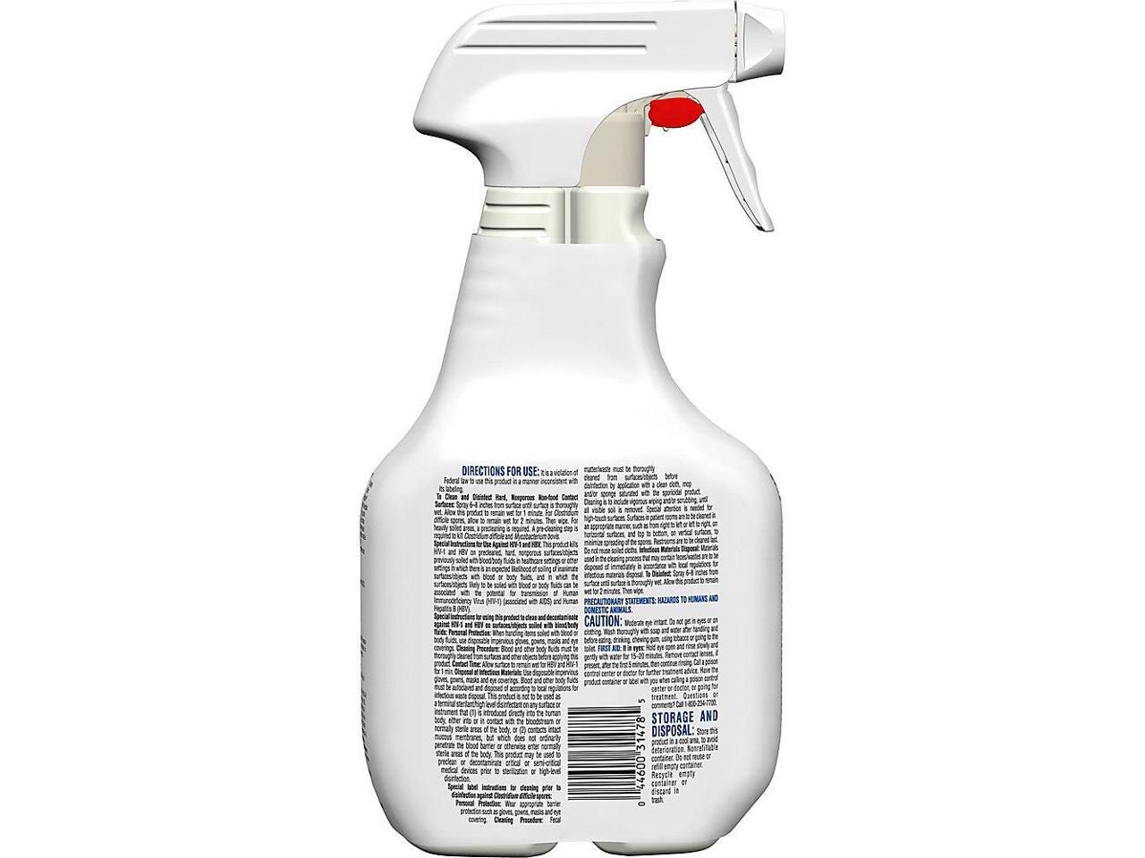 Clorox 31478 Fuzion Cleaner Disinfectant, Unscented, 32 Oz Spray Bottle