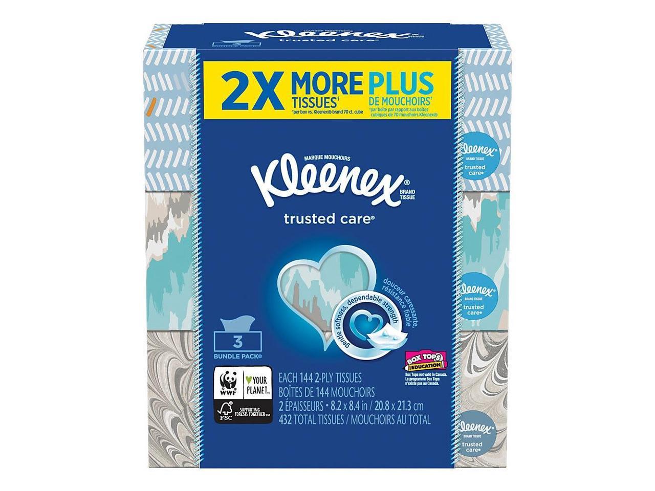 Kimberly-Clark 145ct 3 Pack Kleenx Tissue 50219 Pack of 12 - Newegg.com