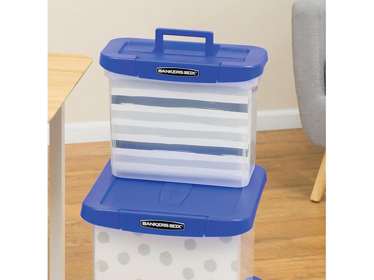 Bankers Box Heavy Duty Plastic File Storage 14 1/4 x 8 3/5x 11 Clear