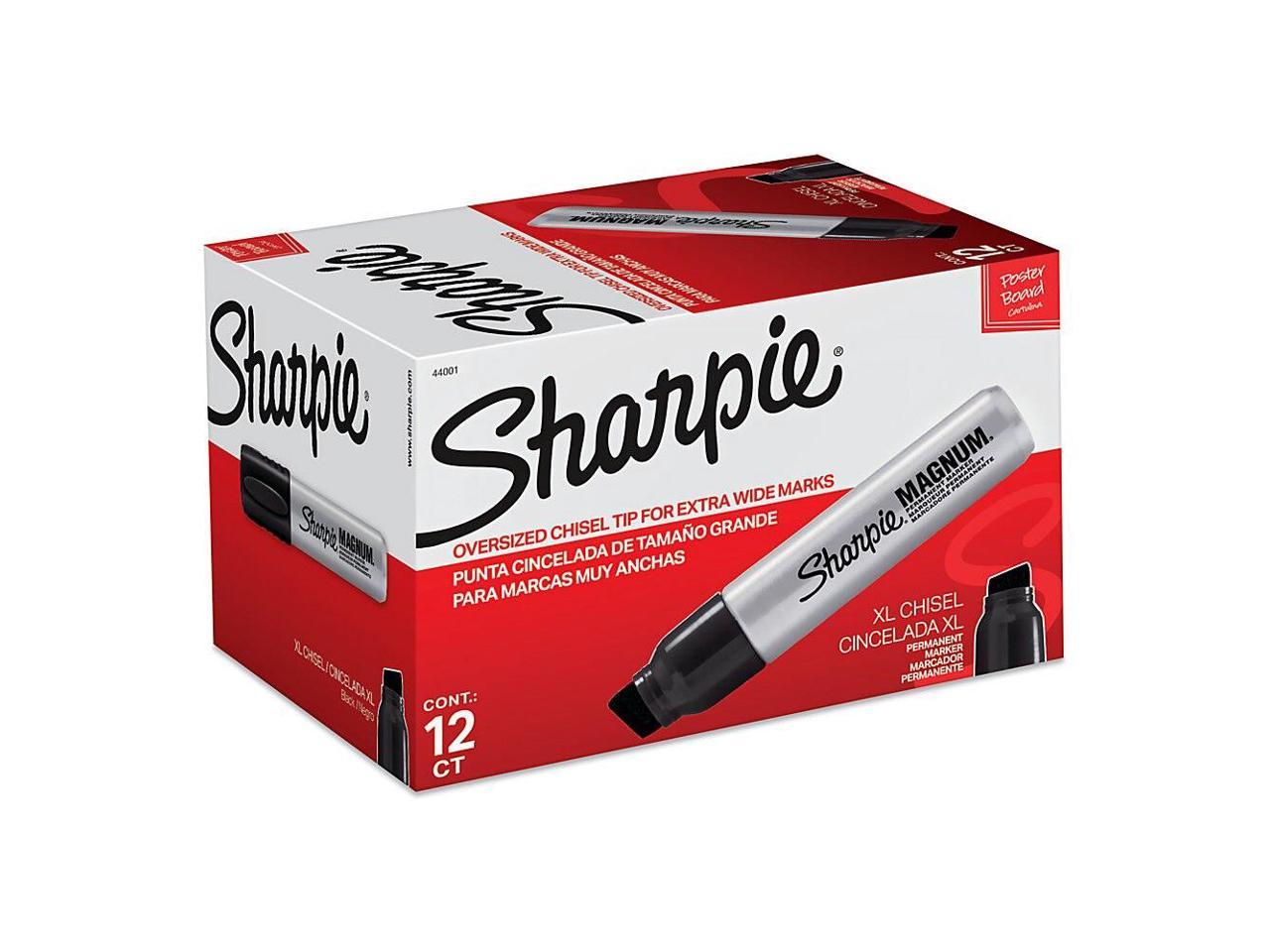 Sharpie Magnum Permanent Marker Chisel Point Black 44101PP - Newegg.com