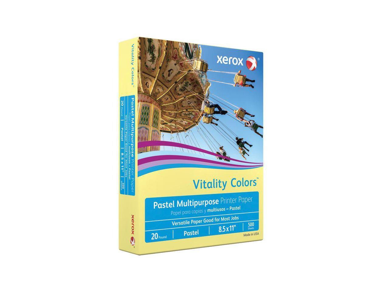 Xerox Vitality Pastel Multipurpose Paper 8 1/2 x 11 Yellow 500 Sheets