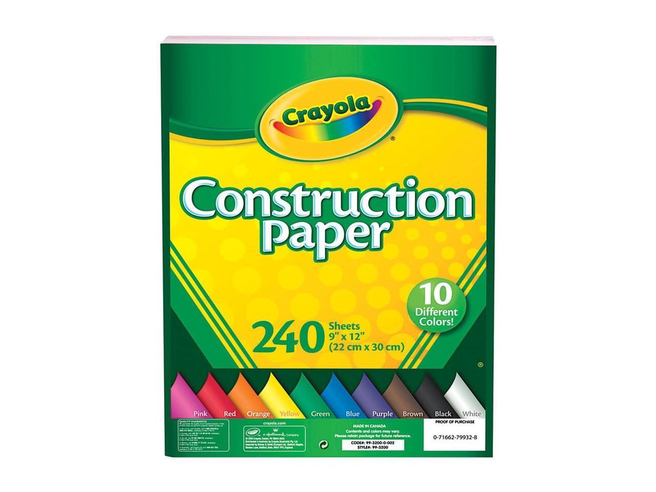 Crayola Construction Paper Pad 9"X12"240 Sheets/Pkg