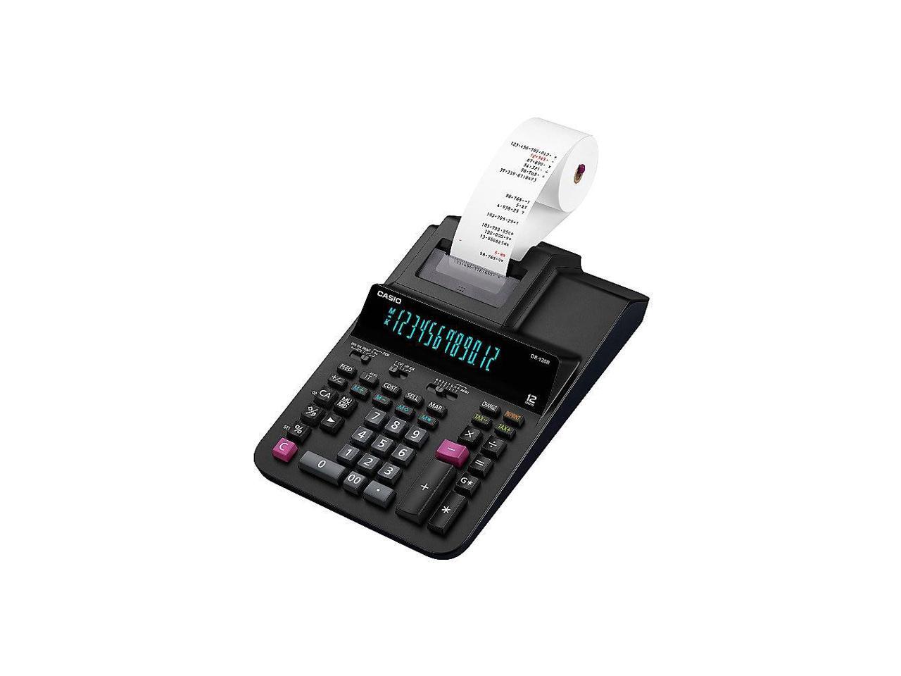 Casio DR120RBK 12Digit Desktop Printing Calculator