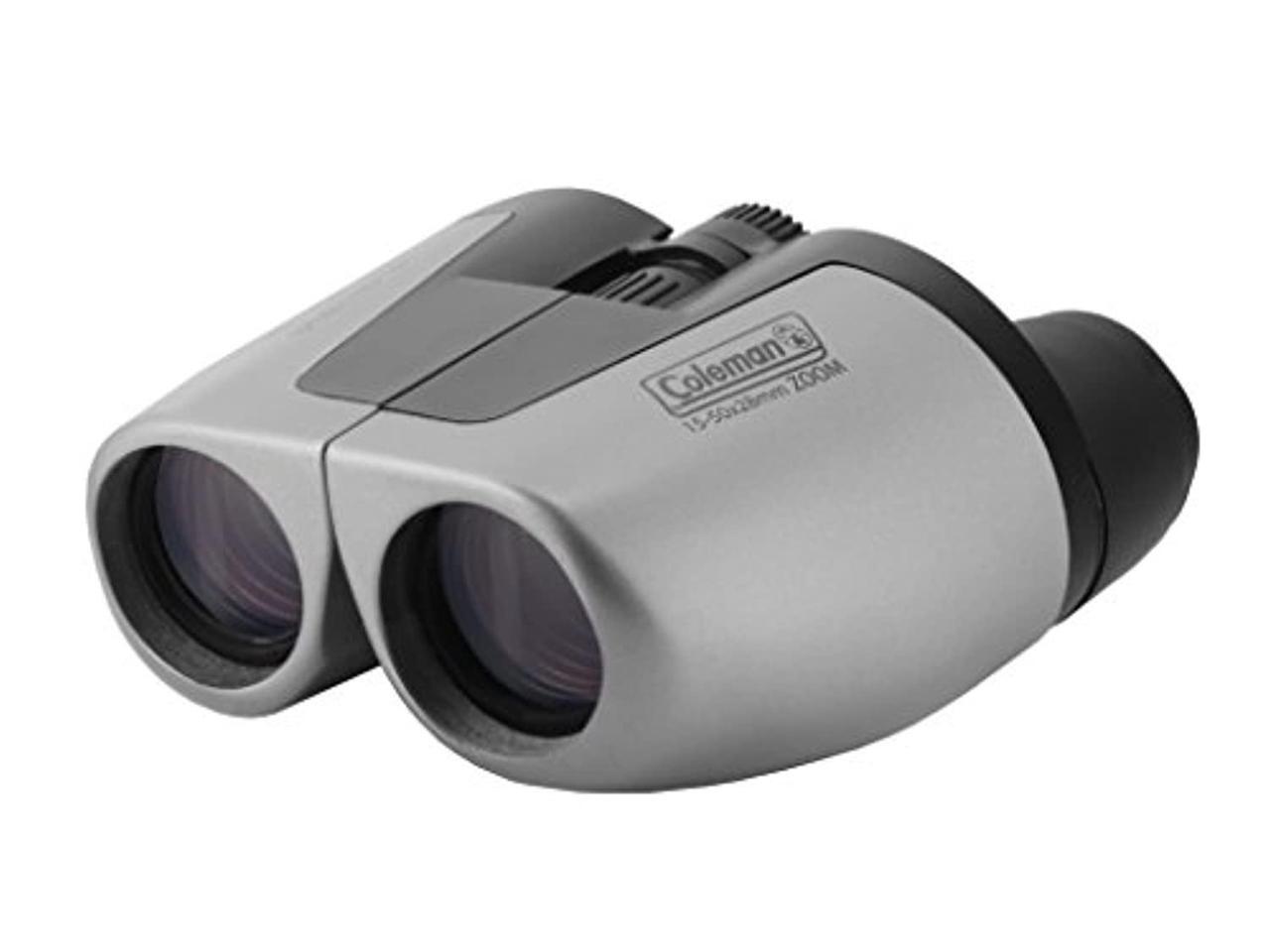 coleman 1550x28 compact zoom binoculars, silver (cz155028)