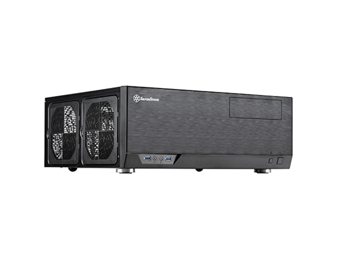 silverstone technology gd09b home theater computer case (htpc) with faux aluminum design for atx