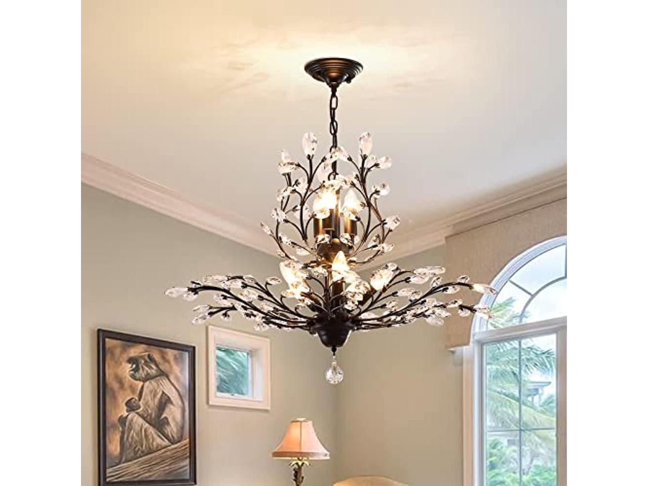 crystal chandelier bedroom lighting