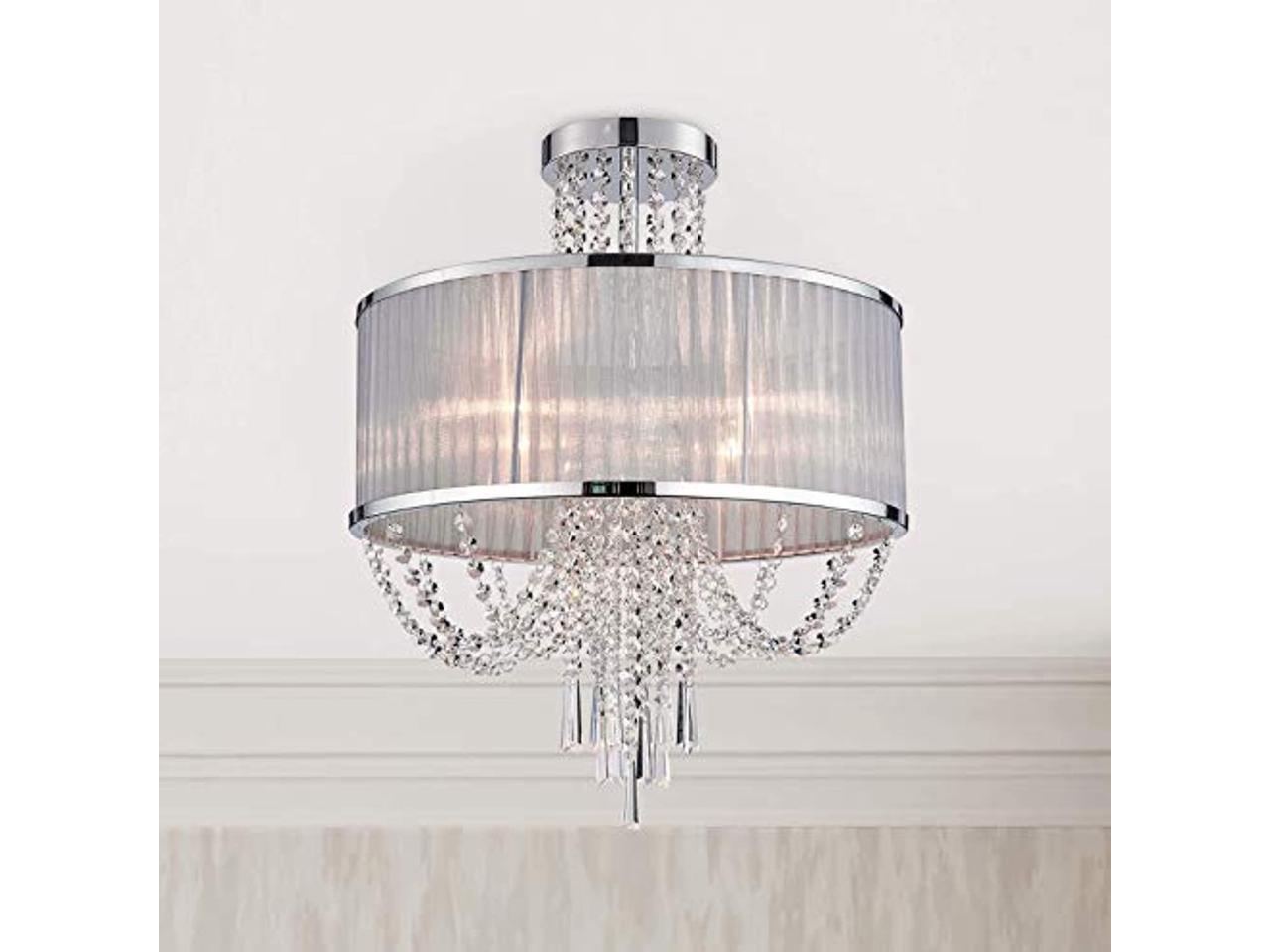 Modern Crystal LED Ceiling Light Flush Mount Pendant Lamp Chandelier Fixtures 