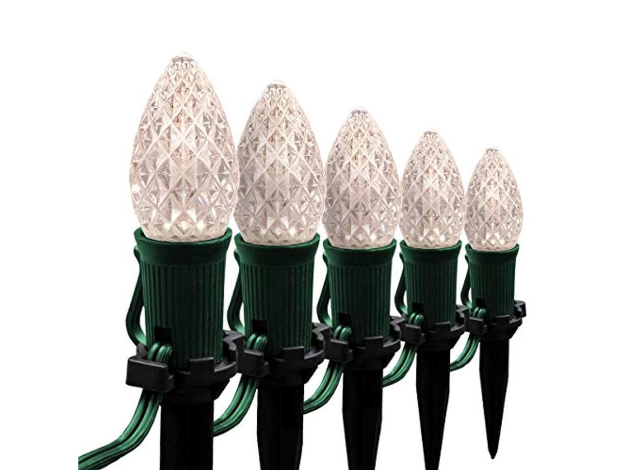Wintergreen Lighting 25 Light Christmas Color Warm White C9 17ft for sale online 