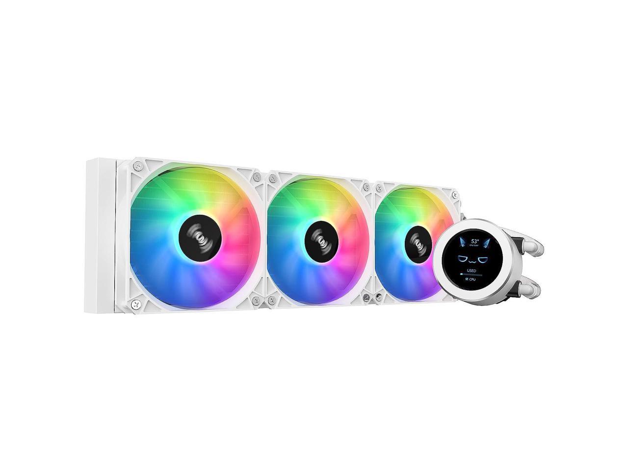 SAMA SM360 Gaming Water Liquid Cooler White 360mm AIO PC CPU Cooler ...