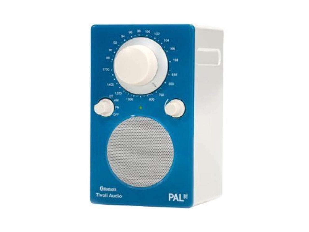 Tivoli Audio PAL BT Bluetooth Portable Radio (Glossy Blue/White)