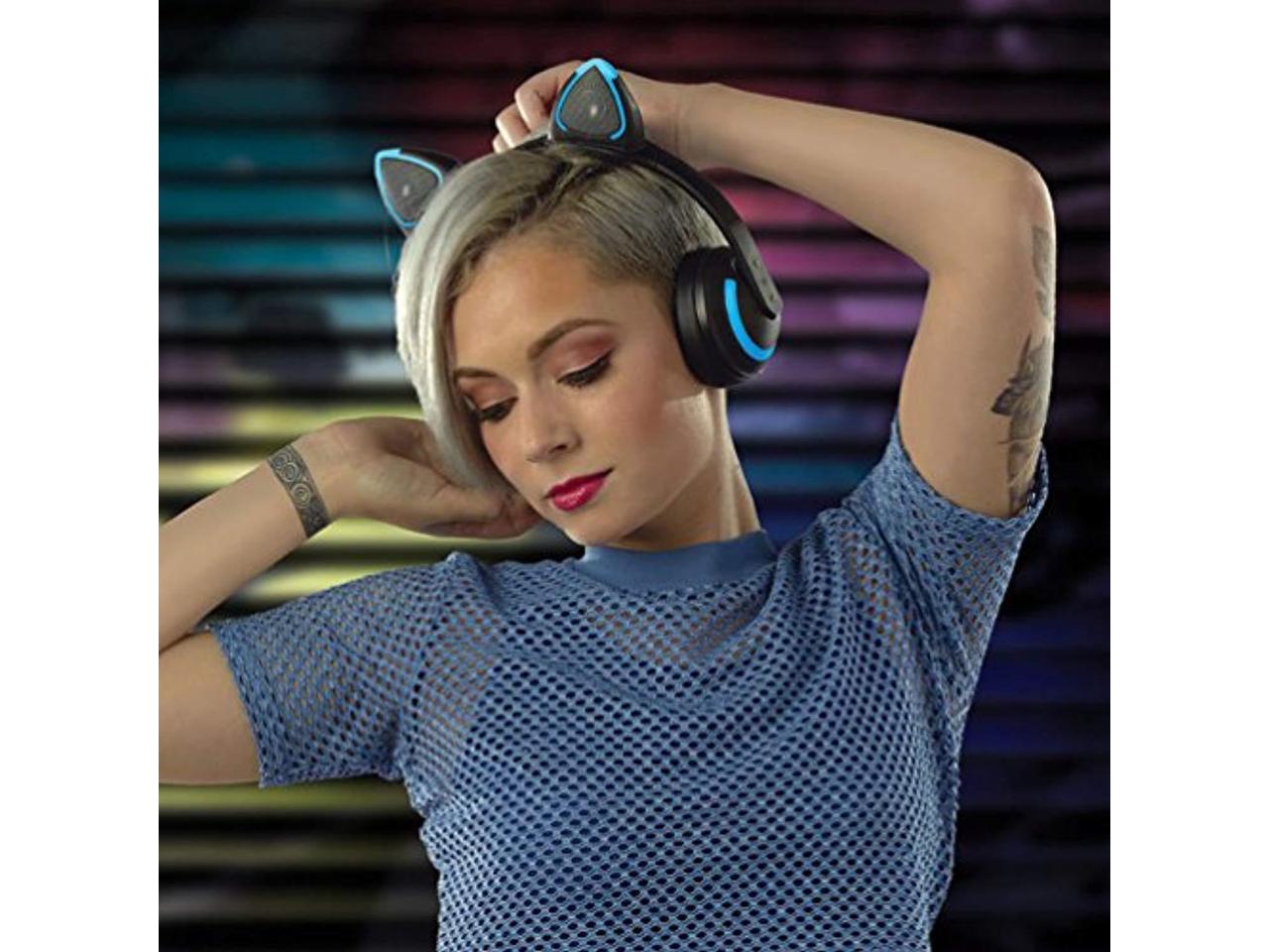 Brookstone Wireless Cat Ear Headphones with Removable Ears - Newegg.com