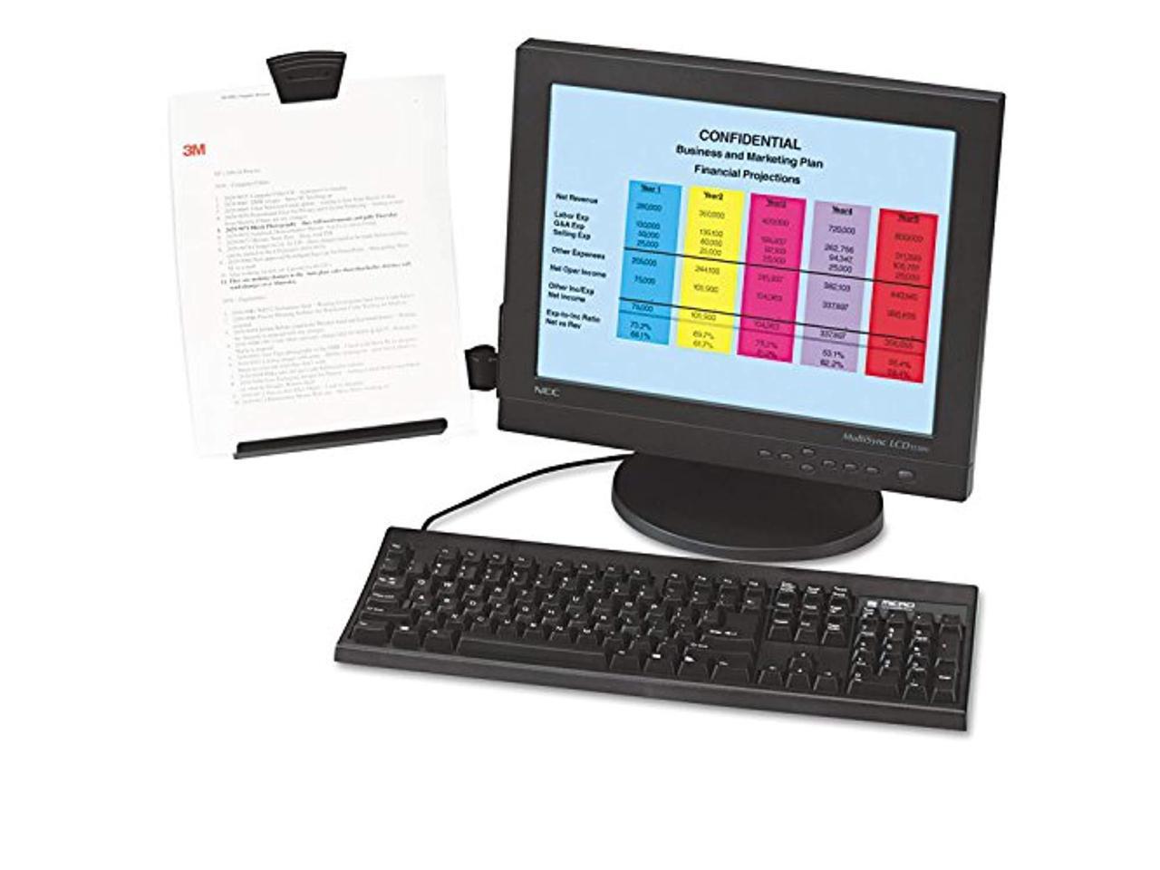 3m monitor mount document copy holder, holds documents at eye level off