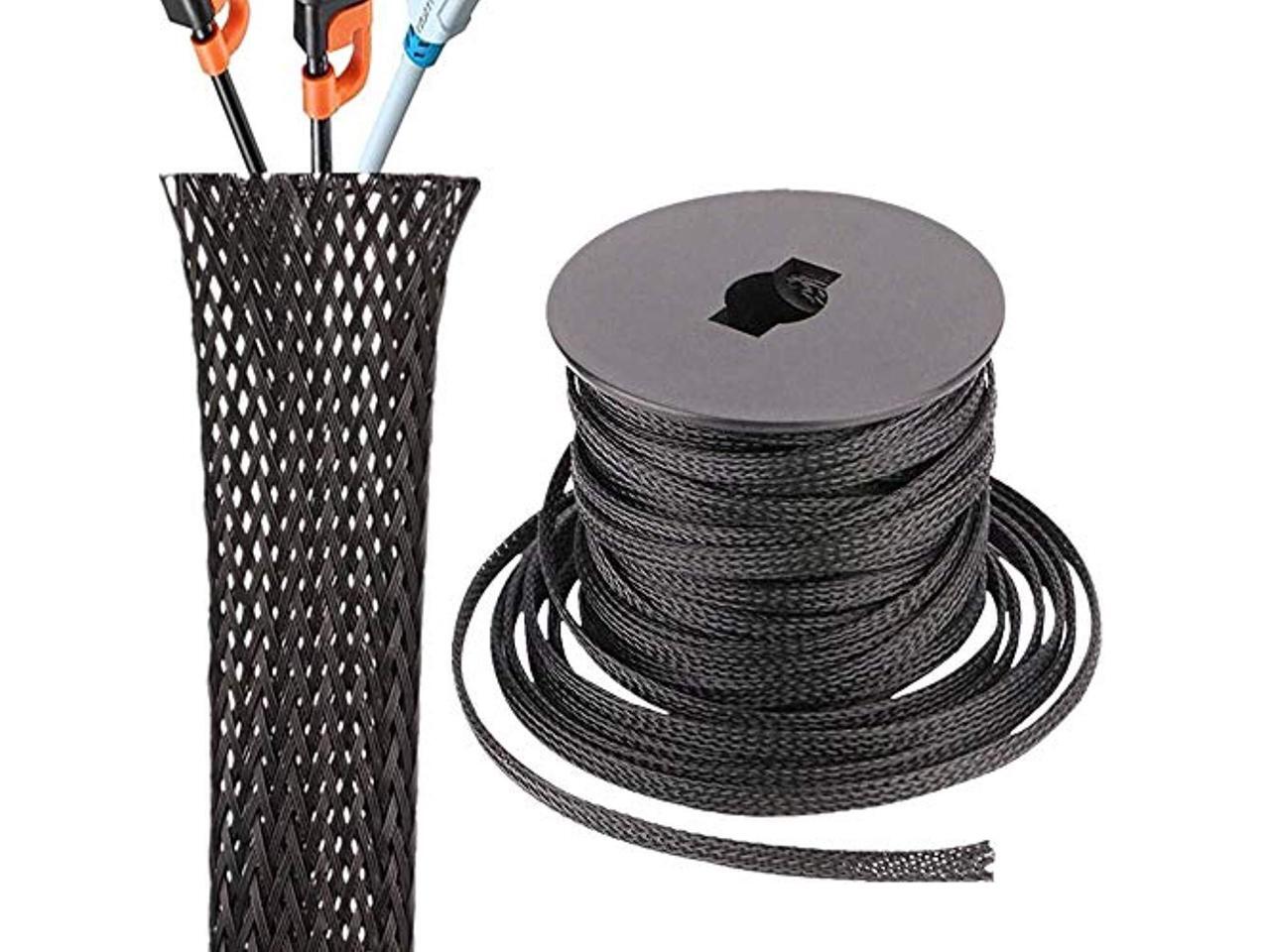 1mX18mm 0.8" Copper Braided Shielded Cable Wire Circle Flat Cover Sleeve 