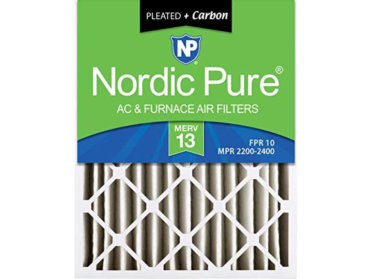 Nordic Pure 20x25x4 Box of 2 3-5//8 Actual Depth MERV 12 Pleated AC Furnace Air Filters