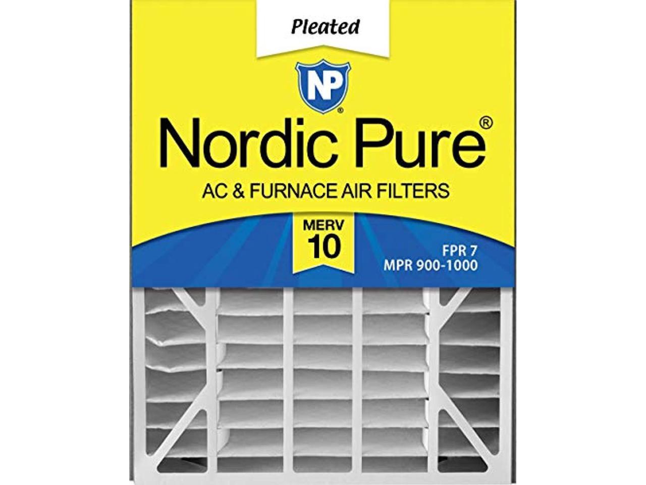 Nordic Pure 20x25x5 MERV 12 Trion Air Bear Replacement Pleated AC Furnace Air Filter Box of 2 4-7/8 Actual Depth 
