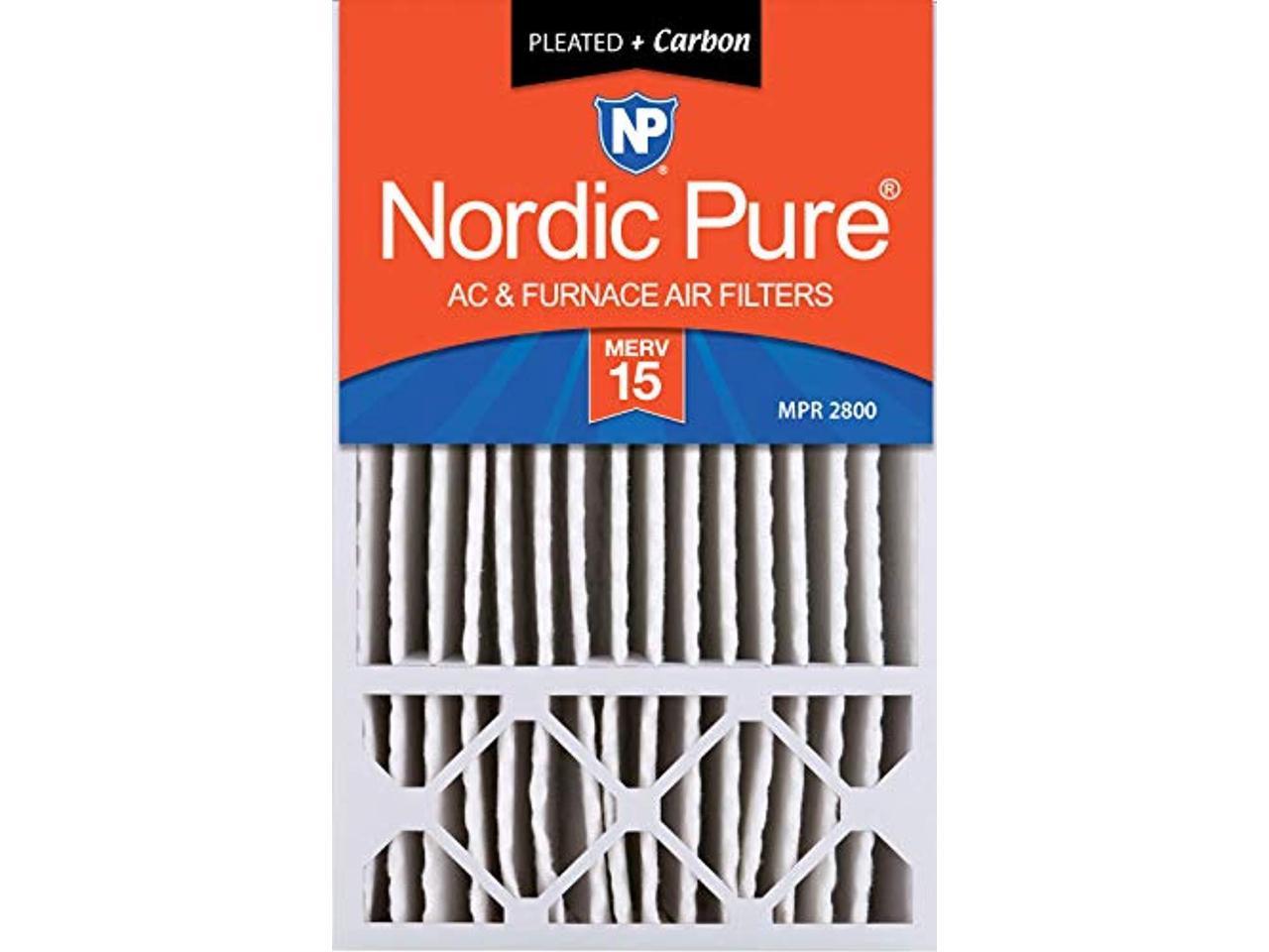 Nordic Pure 16x16x1 MERV 13 Tru Mini Pleat AC Furnace Air Filters 3 Pack 