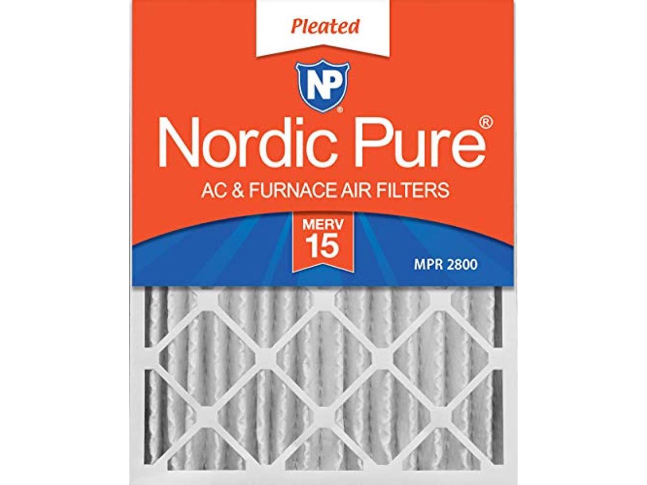 Nordic Pure 18x24x2 MERV 13 Pleated AC Furnace Air Filters 2-Inch 3 Pack 