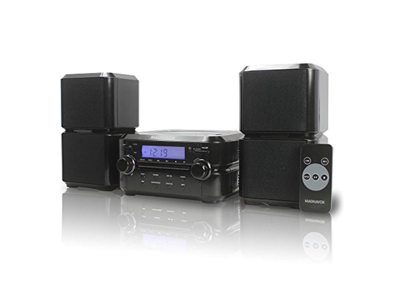 Magnavox Mm435 Black 3Pc Cd Shelf Stereo System Am Fm Radio