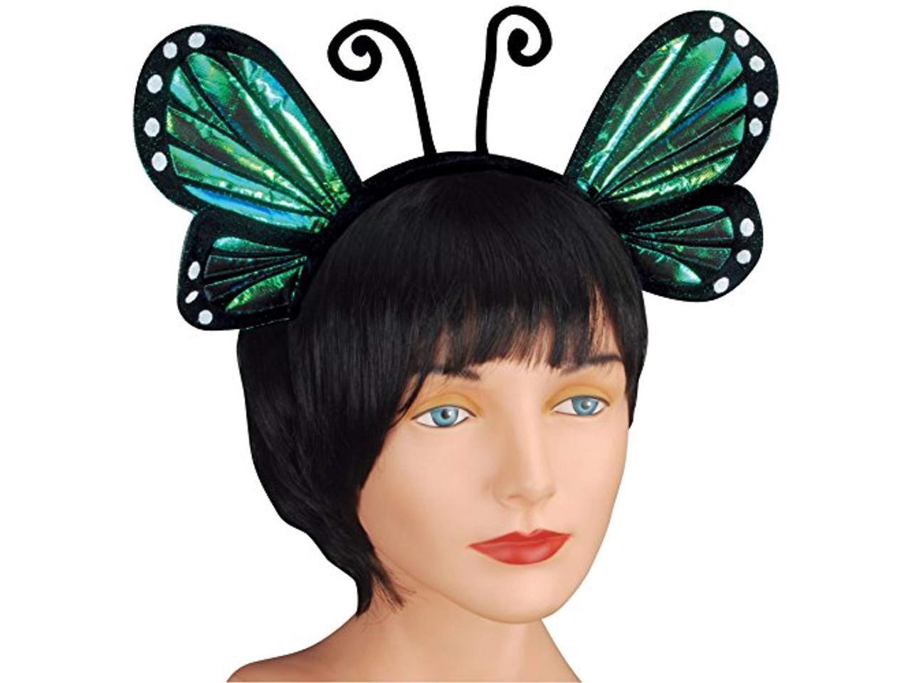 loftus halloween cosplay butterfly antenna costume headband, blue, one