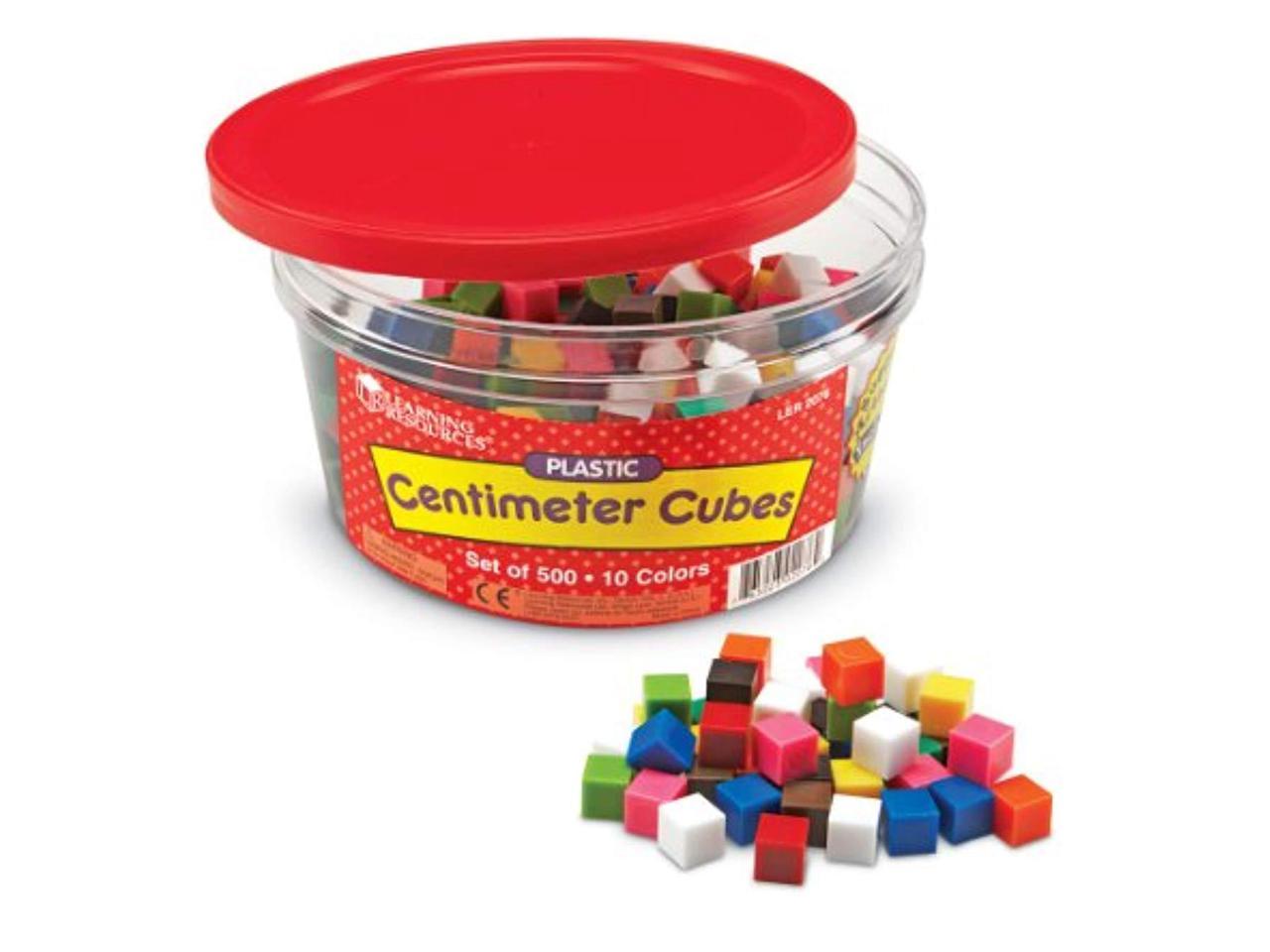 Set of 500 Ages 6+ Learning Resources Centimeter Cubes Counting/Sorting Toy Assorted Colors 