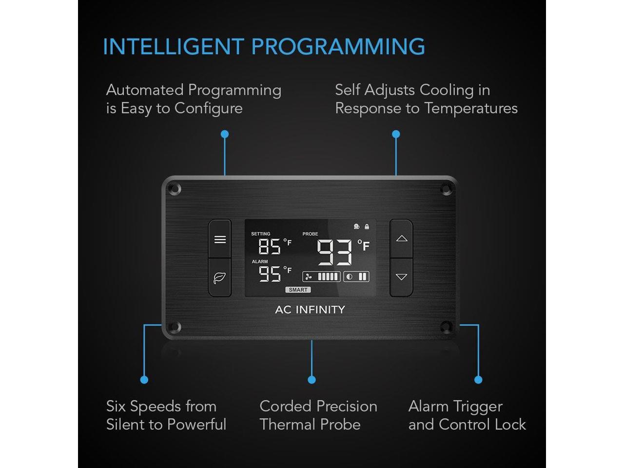 AC Infinity AIRPLATE T7, Quiet Cooling Fan System with Thermostat ...