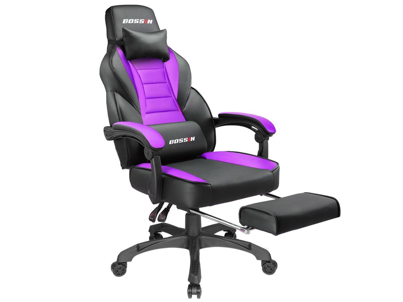 Office Racing PU Leather Recliner,Adjustable Backrest /& Height Swivel Ergonomic Teenage Adult Gift Chair. J Gaming Chair