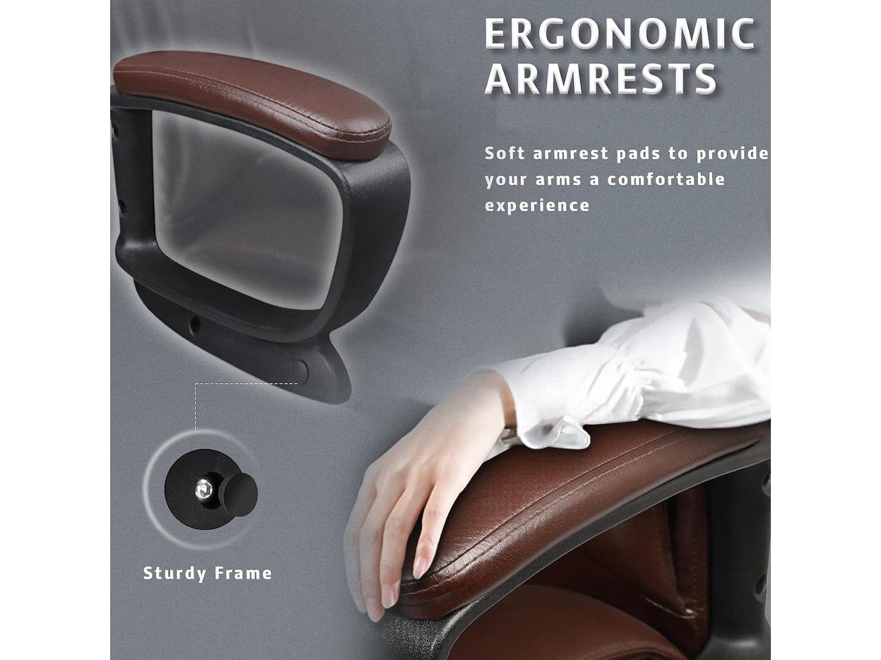 Bossin Office Desk Chair, Ergonomic Managerial Executive Chair, Big And 